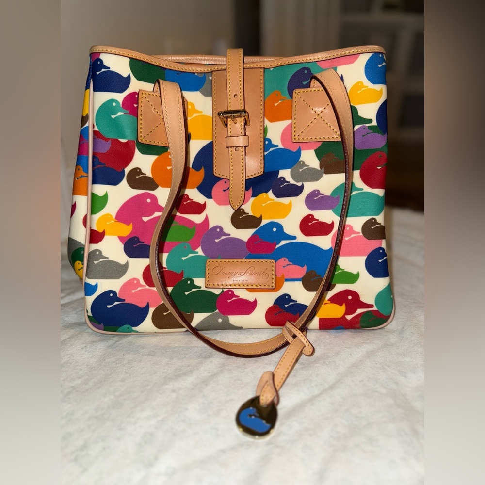 Colorful Duck Pattern Dooney and Bourke